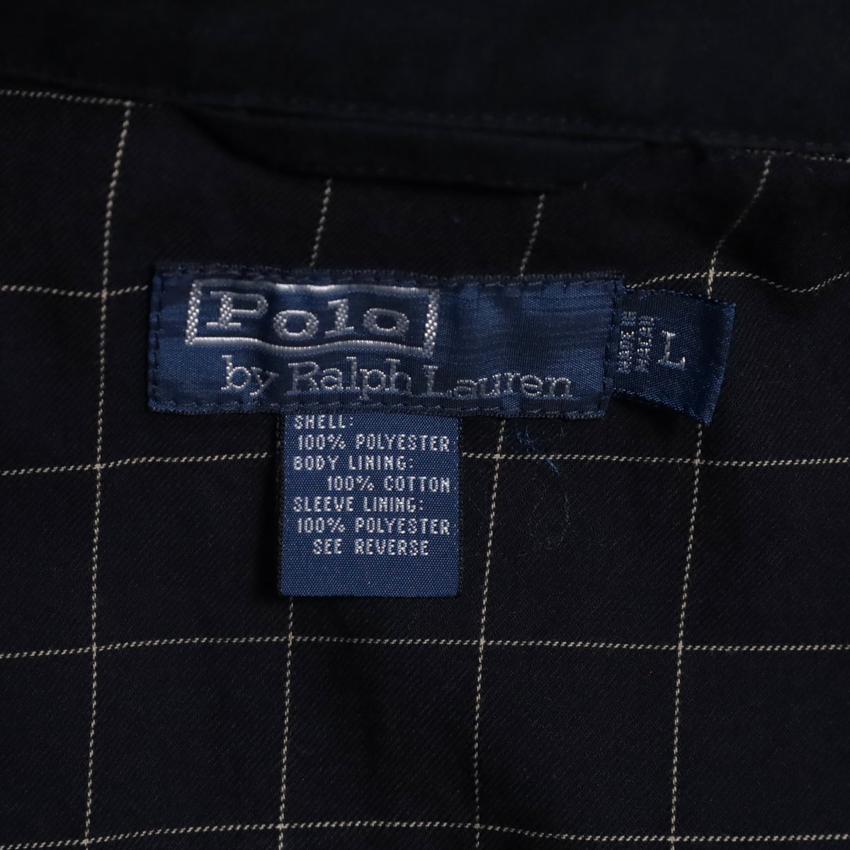 POLO BY RALPH LAUREN BLACK DRIZZLER JACKET (WITH CHINSTRAP/LAGRE/VERY GOOD CONDITION)