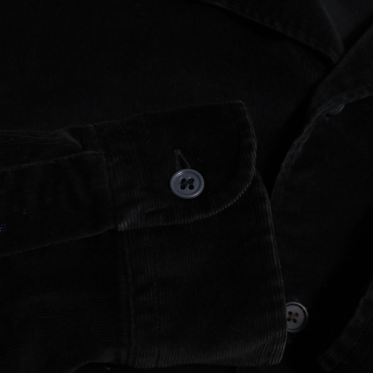POLO BY RALPH LAUREN BLACK CORDUROY SHIRT (MEDIUM/GOOD CONDITION)