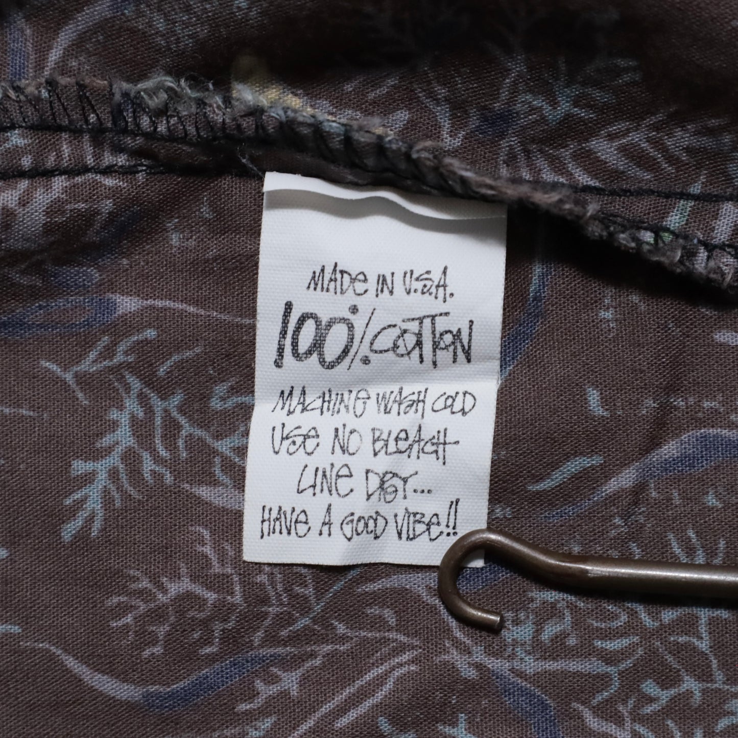STUSSY ALL-OVER PATTERN LOOP COLLAR SHIRT (MEDIUM/VERY GOOD CONDITION)