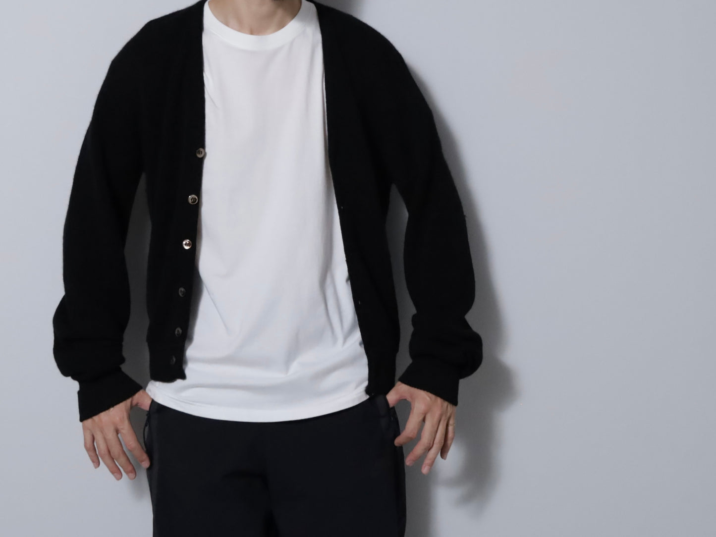TOWNCRAFT BLACK ALPACA CARDIGAN (MEDIUM/GOOD CONDITION)