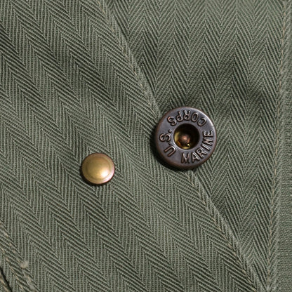 WWII USMC P-44 HBT UTILITY JACKET (TWO-TONE/VERY GOOD CONDITION)