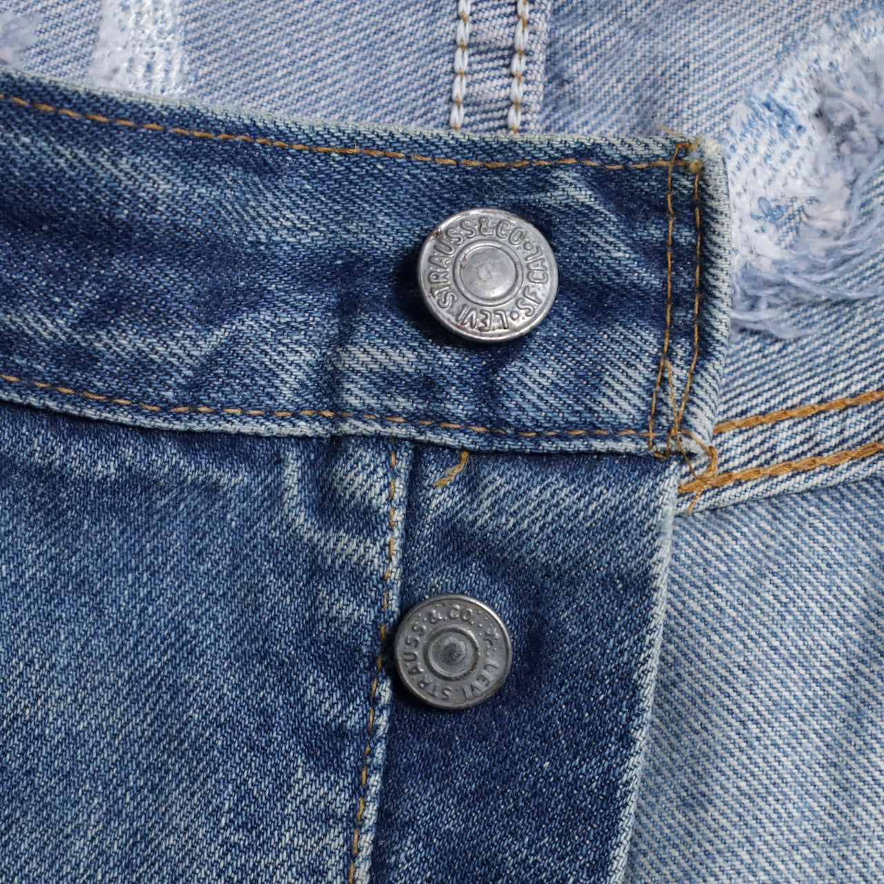 LEVI’S 501 66SS DENIM PANTS (W38L30/GOOD DAMAGE&REPAIR)