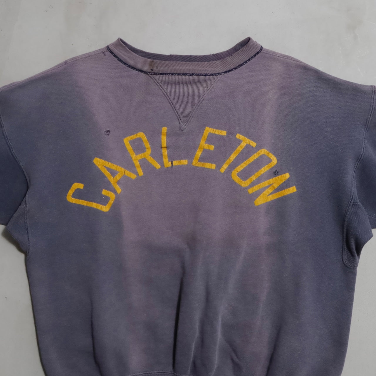 DUXBAK S/V 2-TONE SWEAT SHIRT (SUPER FADE/BIG SIZE/GOOD CONDITION)