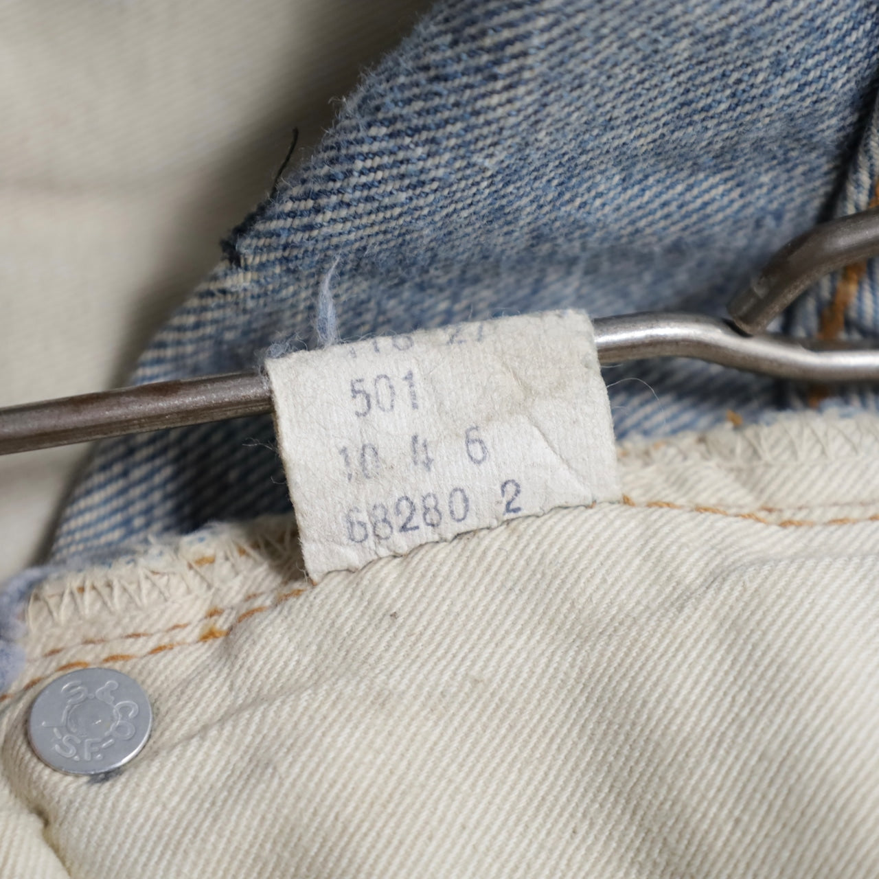 LEVI’S 501 66SS DENIM PANTS (W38L30/GOOD DAMAGE&REPAIR)