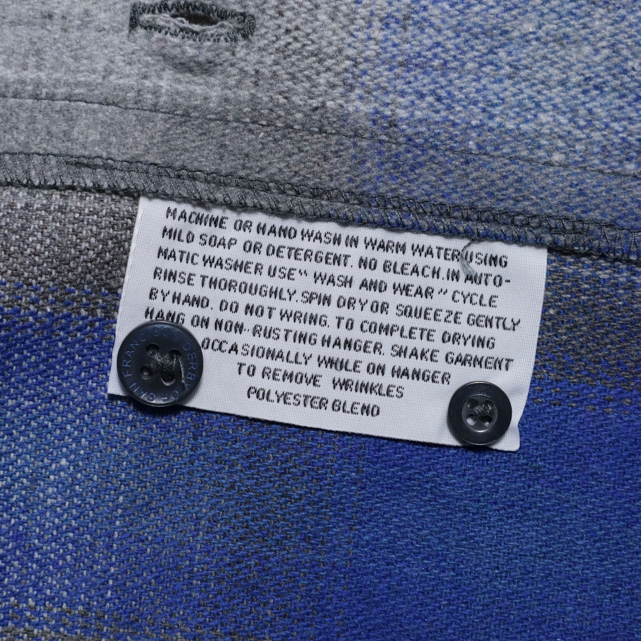 DEAD STOCK DERBY OF SAN FRANCISCO BLUE FLANNEL SHIRT (XSMALL)