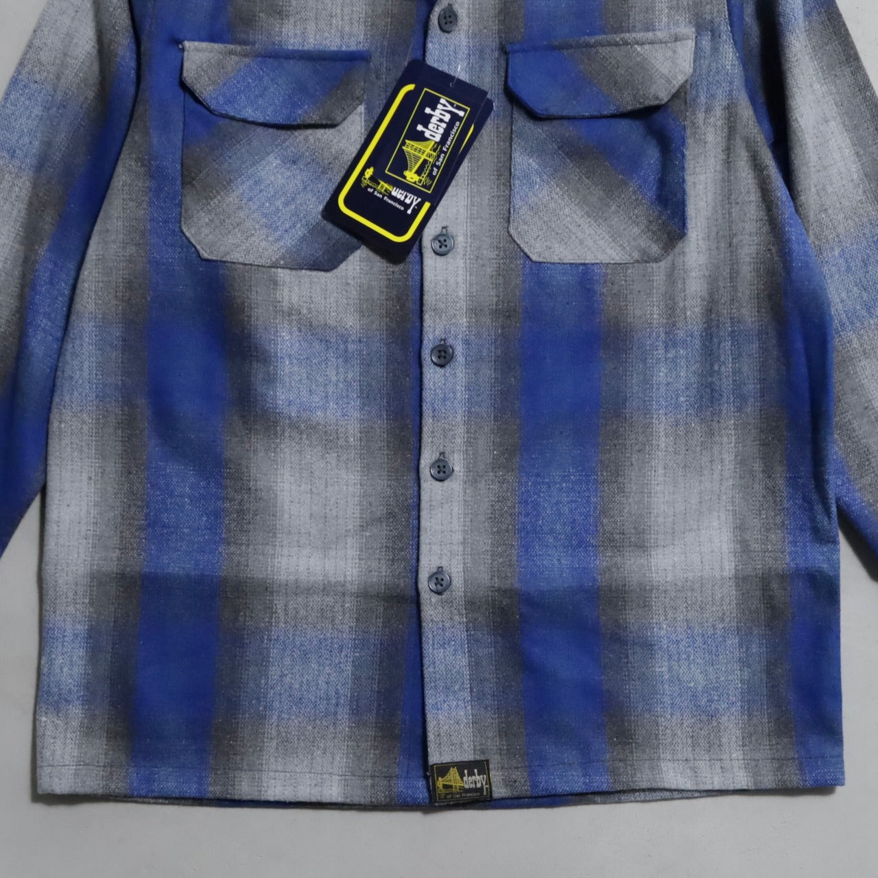 DEAD STOCK DERBY OF SAN FRANCISCO BLUE FLANNEL SHIRT (XSMALL)