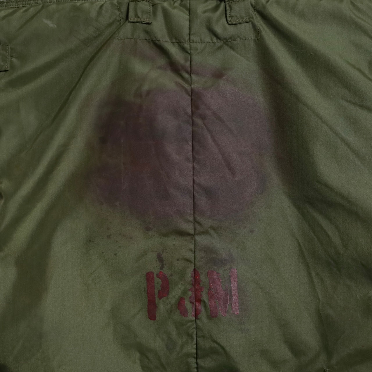 U.S.MILITARY HELMET BAG (WITH PATCH&STENCIL/GOOD CONDITION)