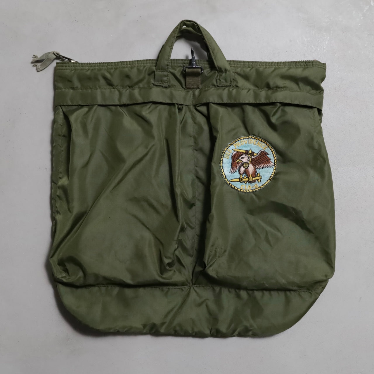 U.S.MILITARY HELMET BAG (WITH PATCH&STENCIL/GOOD CONDITION)