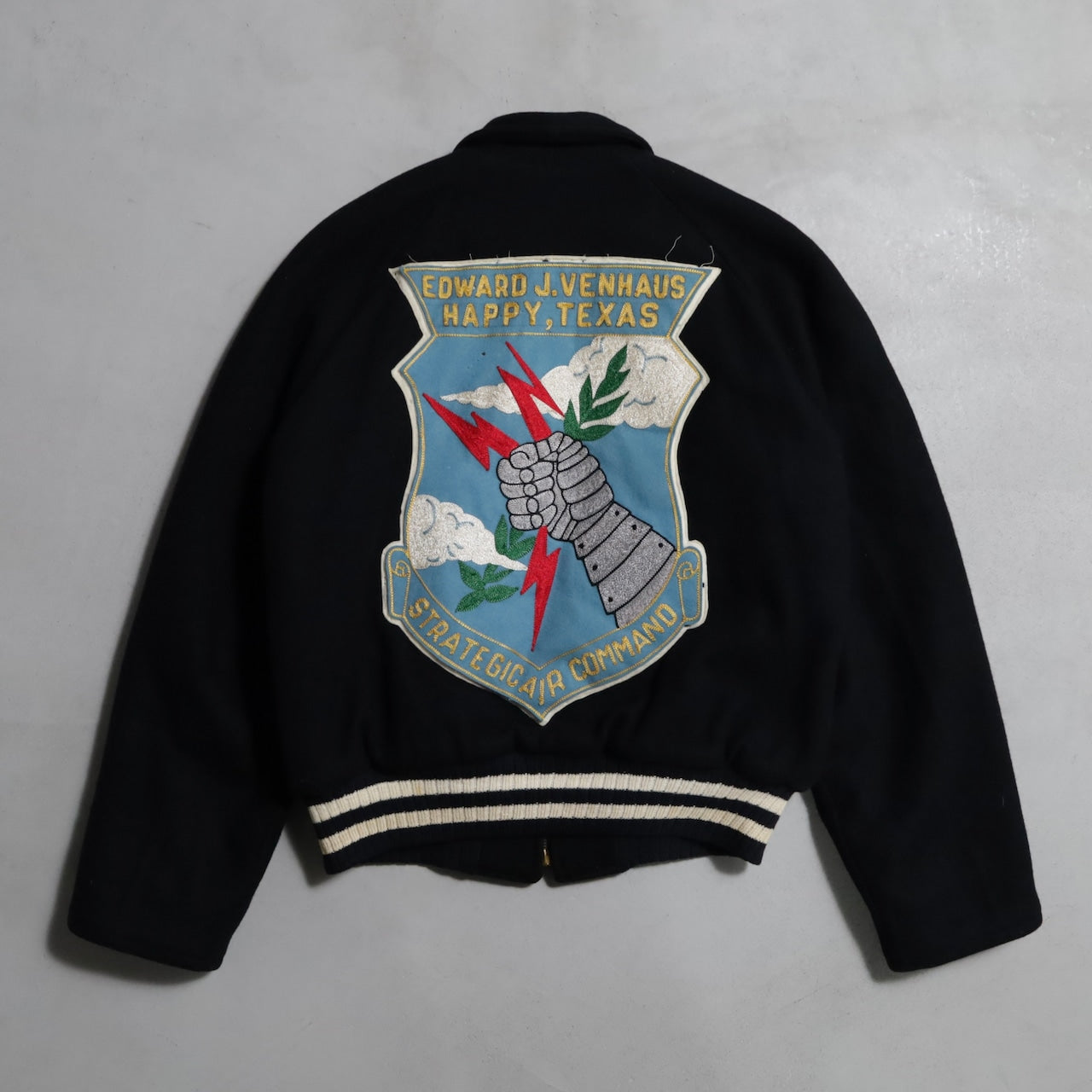 U.S.AIR FORCE STRATEGIC AIR COMMAND BLACK WOOL JACKET (EMPIRE BODY/GOOD CONDITION)