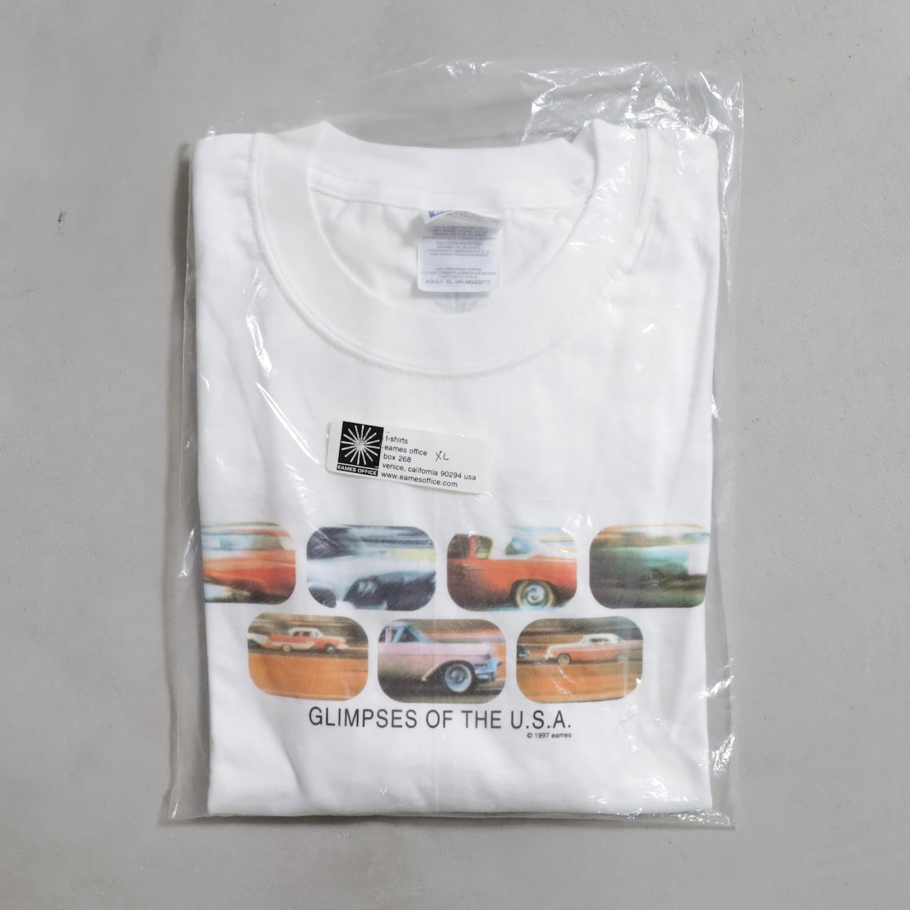 DEAD STOCK EAMES OFFICE "GLIMPSES OF THE U.S.A." T-SHIRT (XLARGE)