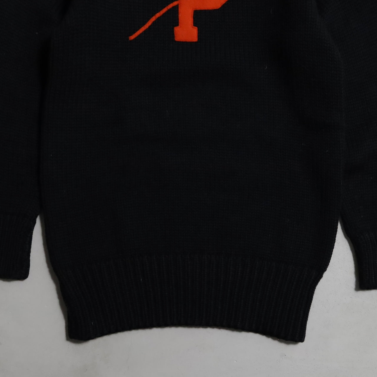 PRINCETON UNIVERSITY BLACK WOOL SWEATER (BOAT NECK/GOOD CONDITION)