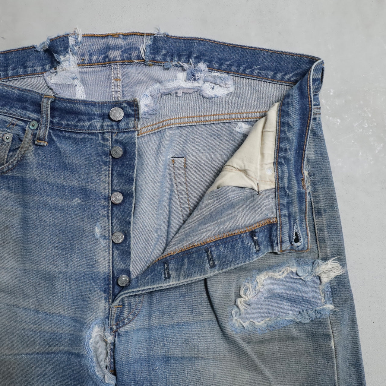 LEVI’S 501 66SS DENIM PANTS (W38L30/GOOD DAMAGE&REPAIR)