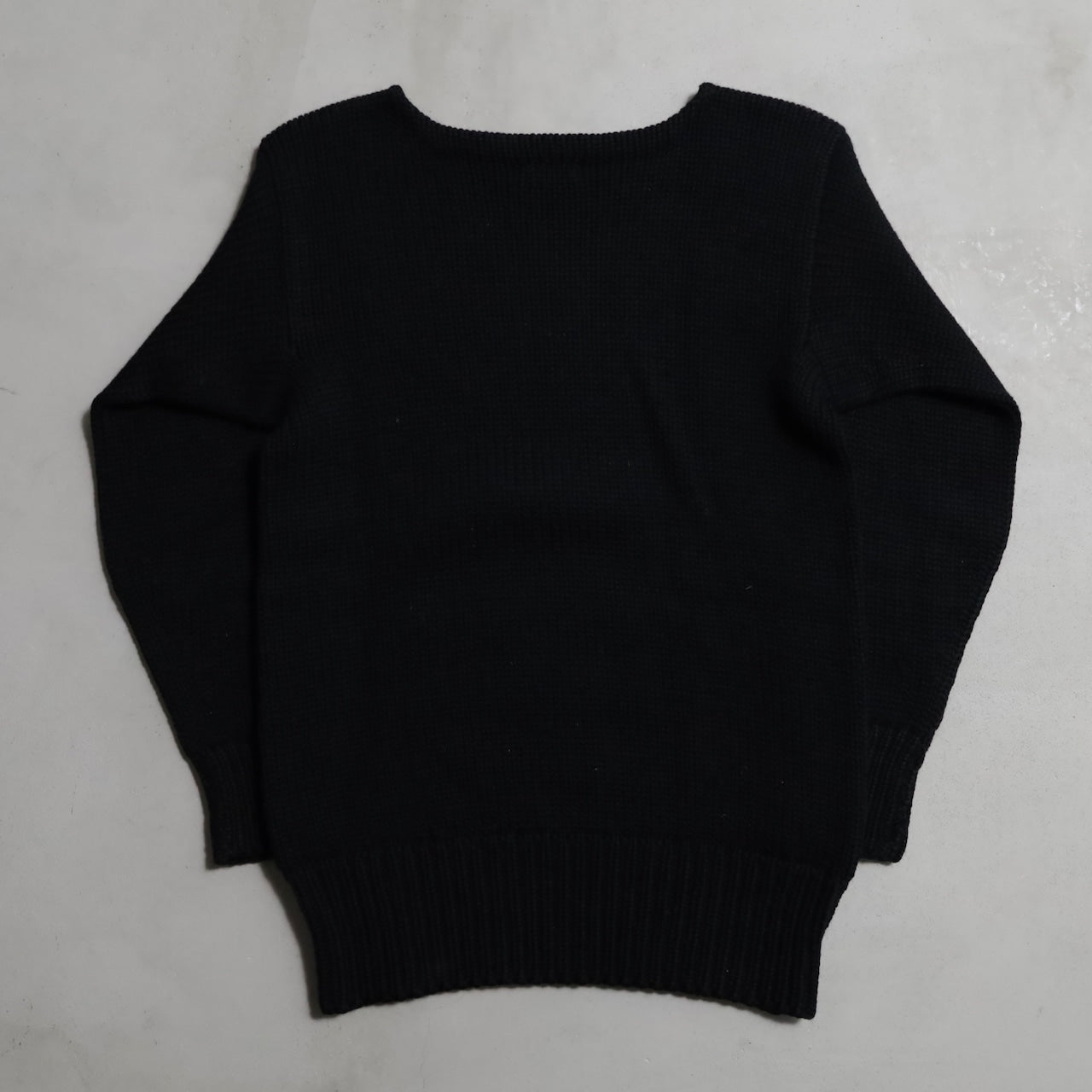 PRINCETON UNIVERSITY BLACK WOOL SWEATER (BOAT NECK/GOOD CONDITION)