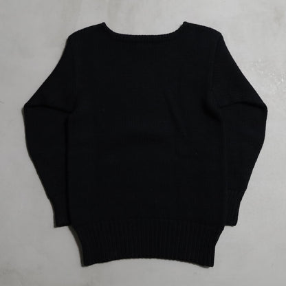 PRINCETON UNIVERSITY BLACK WOOL SWEATER (BOAT NECK/GOOD CONDITION)