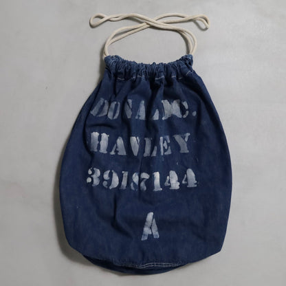 AROUNDWWII U.S.MILITARY DENIM BARRACK BAG WITH STENCIL (GOOD CONDITION)