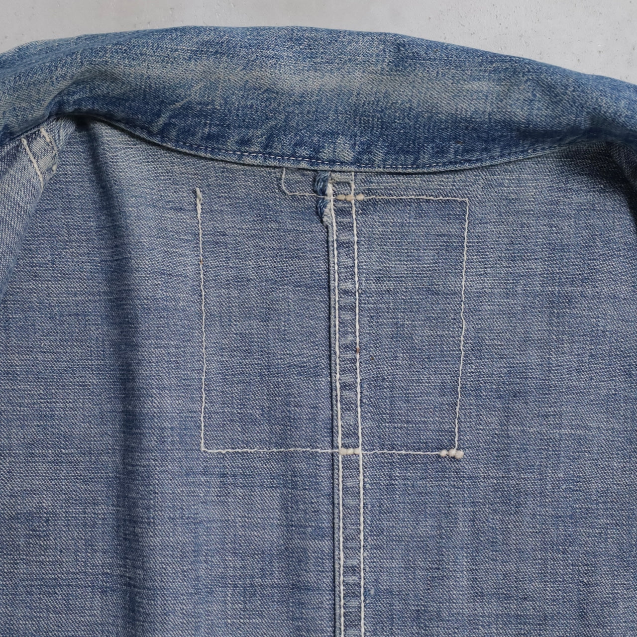 WW2 STANDARD OVERALL DENIM COVERALL (BIG SIZE/4-POCKET/GOOD USED CONDITION)