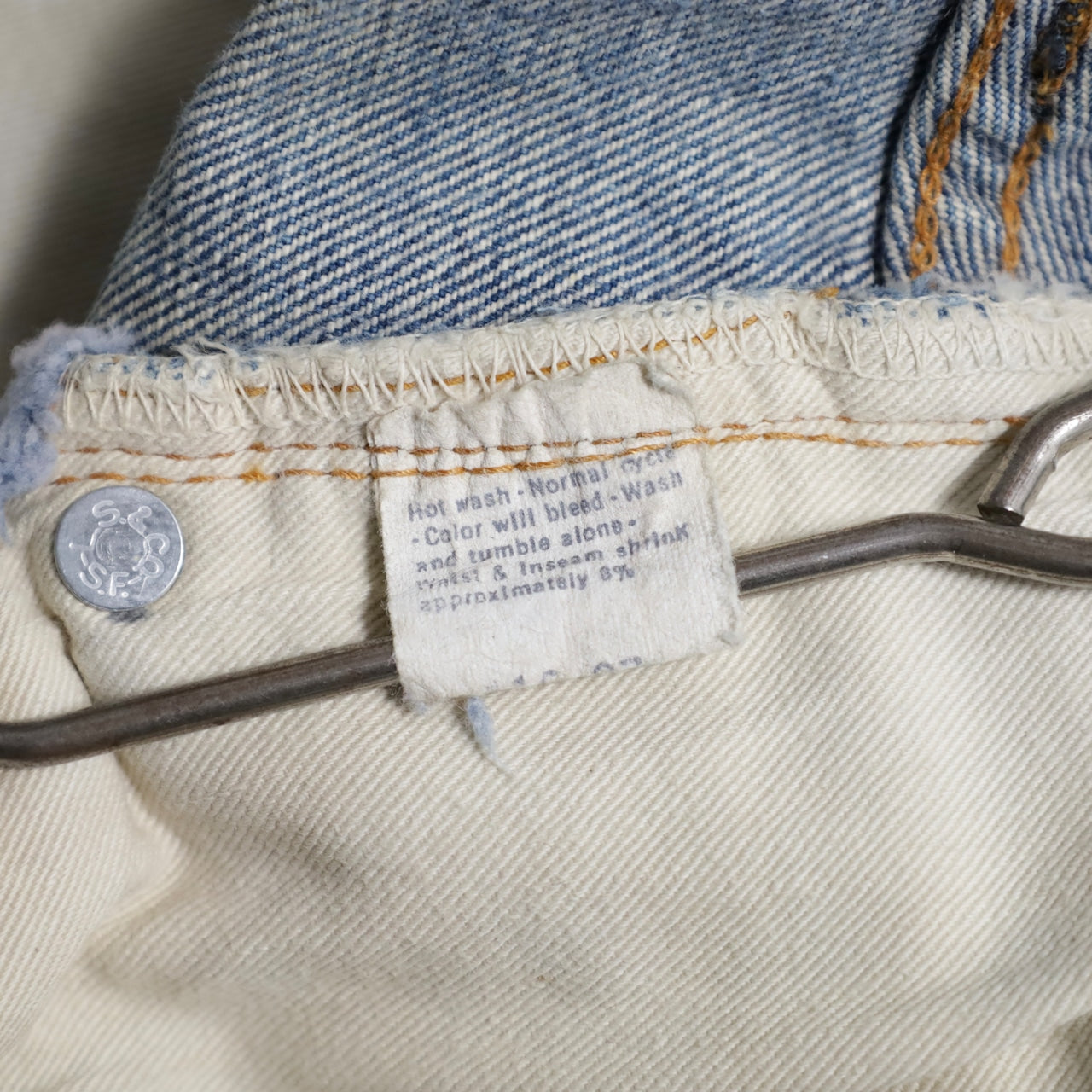 LEVI’S 501 66SS DENIM PANTS (W38L30/GOOD DAMAGE&REPAIR)