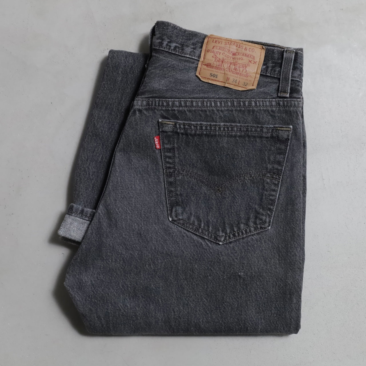 LEVI'S 501-0658 BLACK DENIM PANTS (W34L32/GOOD CONDITION)