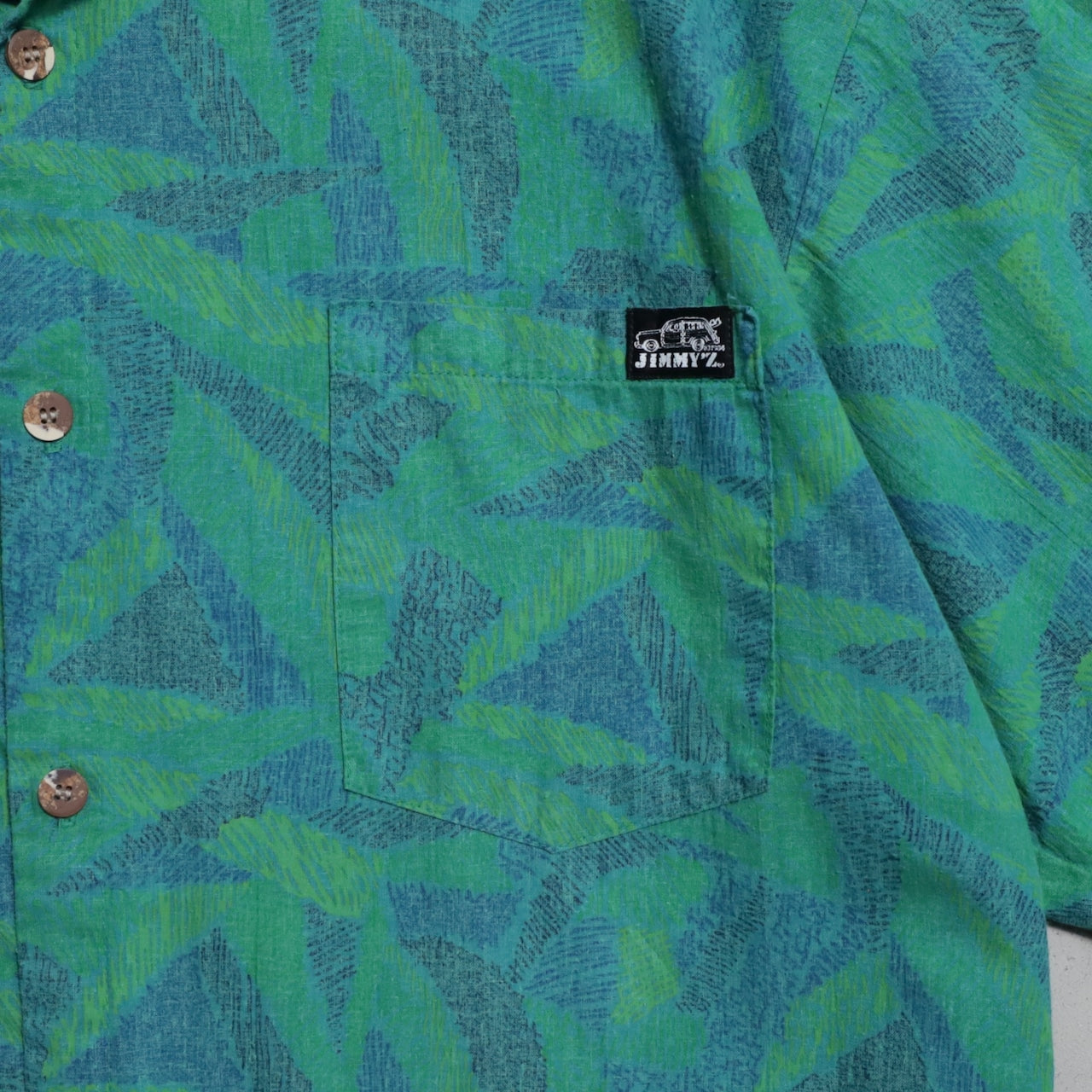 JIMMY'S ALL-OVER PATTERN S/S SHIRT (XLARGE/GOOD CONDITION)