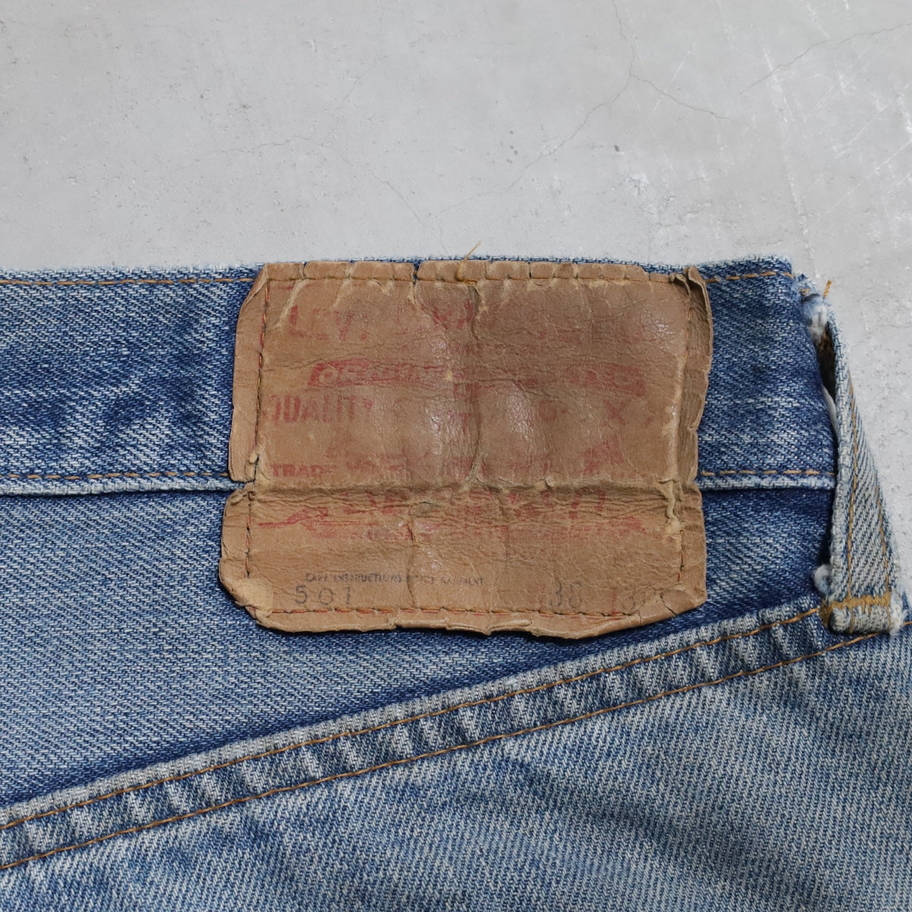 LEVI’S 501 66SS DENIM PANTS (W38L30/GOOD DAMAGE&REPAIR)