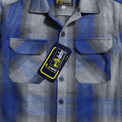 DEAD STOCK DERBY OF SAN FRANCISCO BLUE FLANNEL SHIRT (XSMALL)