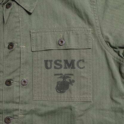 WWII USMC P-44 HBT UTILITY JACKET (TWO-TONE/VERY GOOD CONDITION)