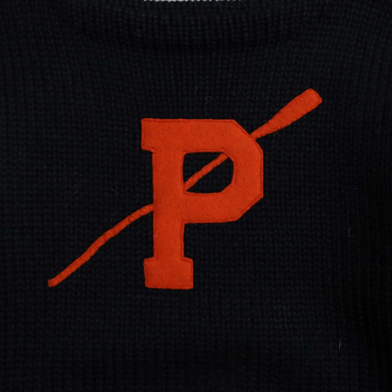 PRINCETON UNIVERSITY BLACK WOOL SWEATER (BOAT NECK/GOOD CONDITION)