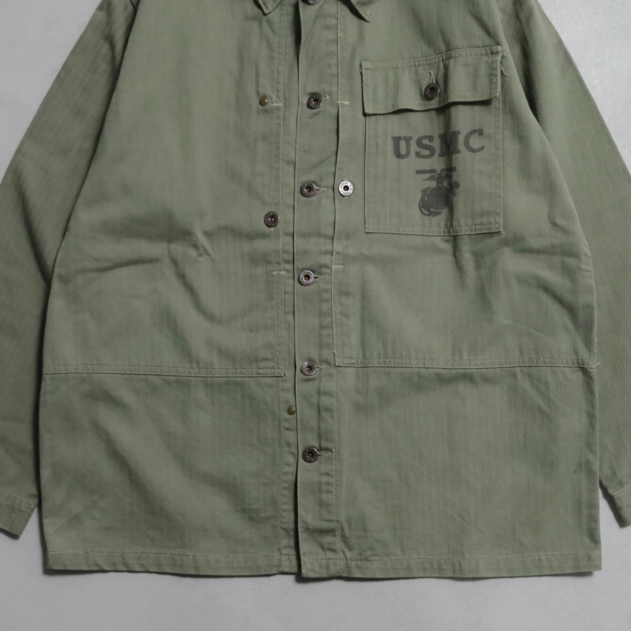 WWII USMC P-44 HBT UTILITY JACKET (TWO-TONE/VERY GOOD CONDITION)