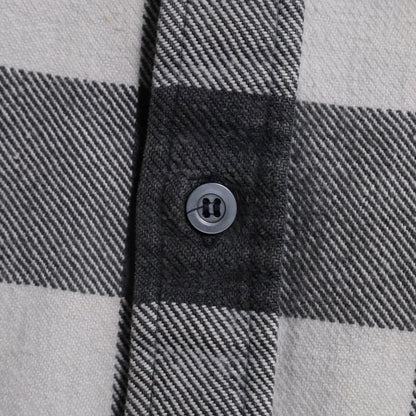 FIVEBROTHER BLACK×WHITE PLAID HEAVY FLANNEL SHIRT (XXLARGE-TALL/GOOD CONDITION)