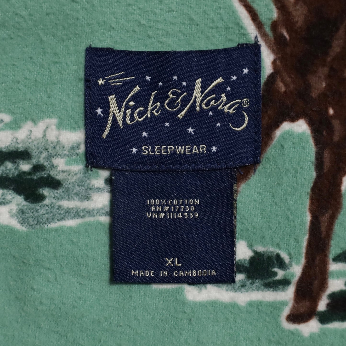 NICK&NORA WESTERN PATTERN PAJAMAS (XLARGE/VERY GOOD CONDITION)