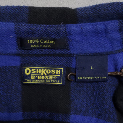 OSHKOSH PLAID HEAVY FLANNEL SHIRT (LARGE/GOOD CONDITION)