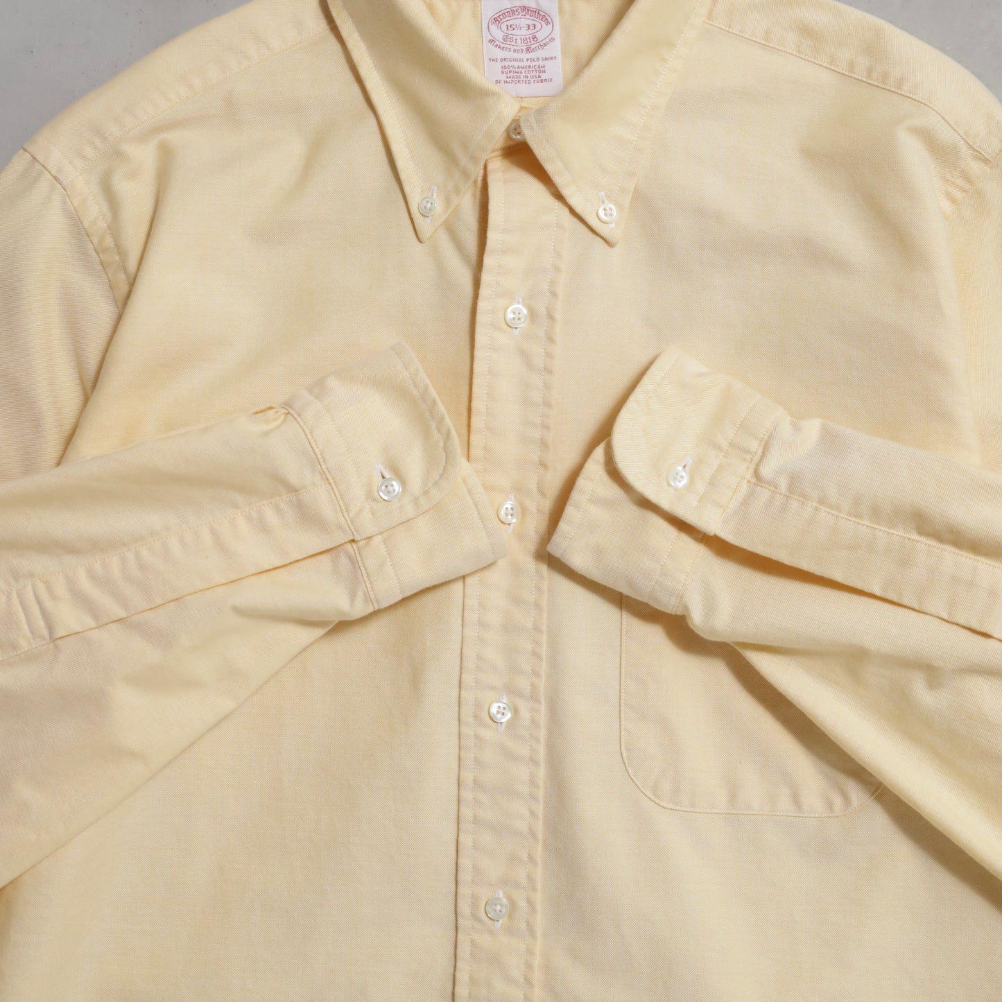 BROOKS BROTHERS OXFORD B.D. SHIRT (15 1/2-33/GOOD CONDITION)