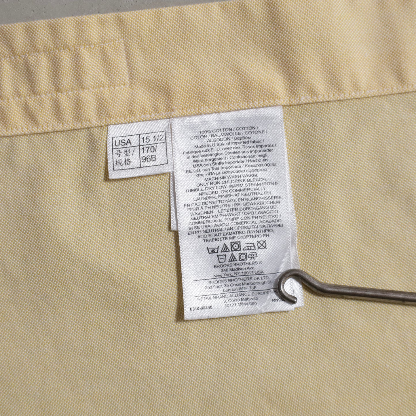 BROOKS BROTHERS OXFORD B.D. SHIRT (15 1/2-33/GOOD CONDITION)
