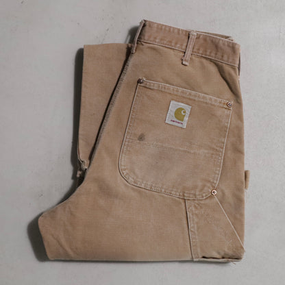 CARHARTT DOUBLE KNEE BROWN DUCK PAINTER PANTS (GOOD CONDITION)