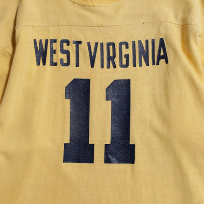 CHAMPION "WEST VIRGINIA" FOOTBALL T-SHIRT (XLARGE/GOOD USED CONDITION)
