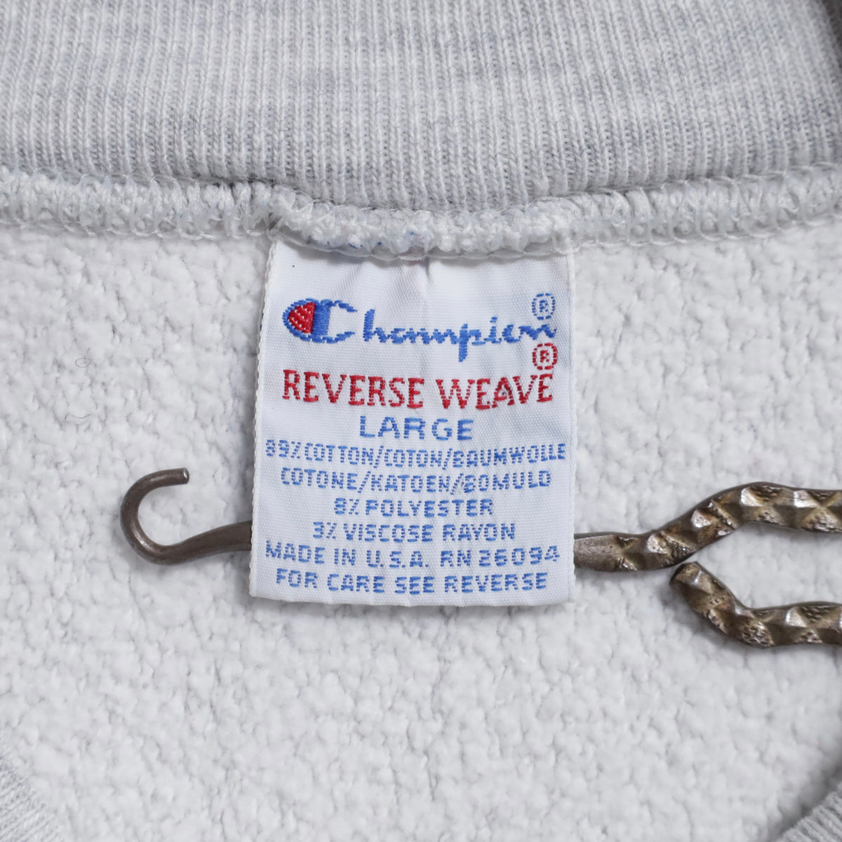 CHAMPION MOCK-NECK REVERSE WEAVE SWEAT SHIRT (LARGE/GOOD CONDITION)