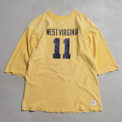 CHAMPION "WEST VIRGINIA" FOOTBALL T-SHIRT (XLARGE/GOOD USED CONDITION)