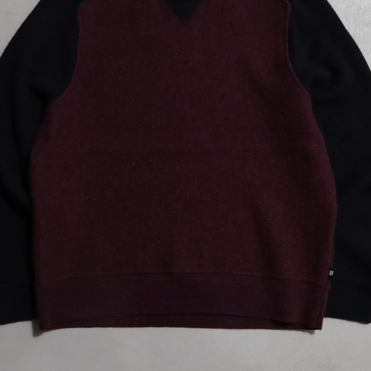 POLO BY RALPH LAUREN WOOL×ALPACA TWO-TONE SWEATER (GOOD DETAIL/LARGE/GOOD CONDITION)