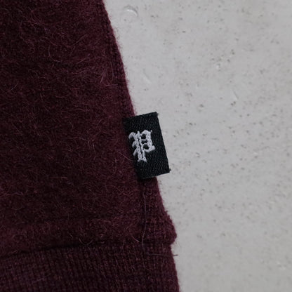 POLO BY RALPH LAUREN WOOL×ALPACA TWO-TONE SWEATER (GOOD DETAIL/LARGE/GOOD CONDITION)