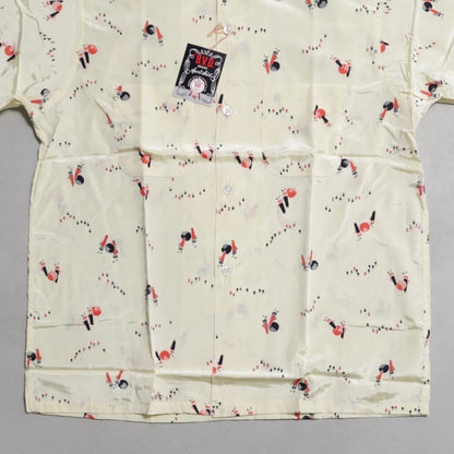 DEAD STOCK B.V.D. ATOMIC PATTERN S/S BOX SHIRT (MEDIUM)