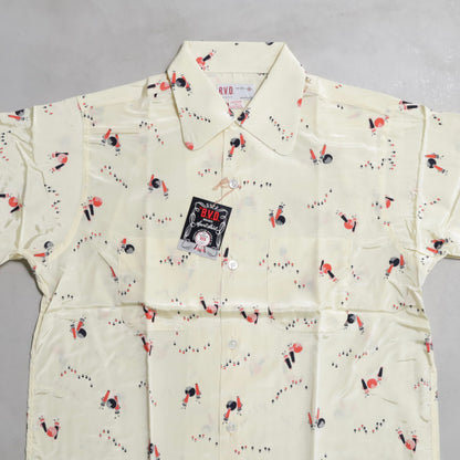 DEAD STOCK B.V.D. ATOMIC PATTERN S/S BOX SHIRT (MEDIUM)