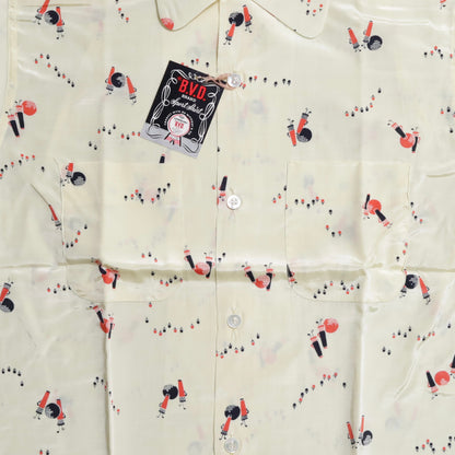 DEAD STOCK B.V.D. ATOMIC PATTERN S/S BOX SHIRT (MEDIUM)