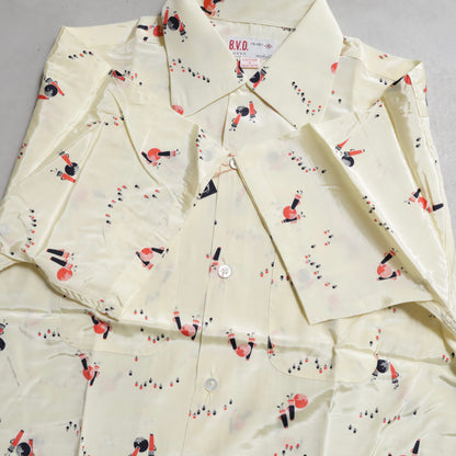 DEAD STOCK B.V.D. ATOMIC PATTERN S/S BOX SHIRT (MEDIUM)