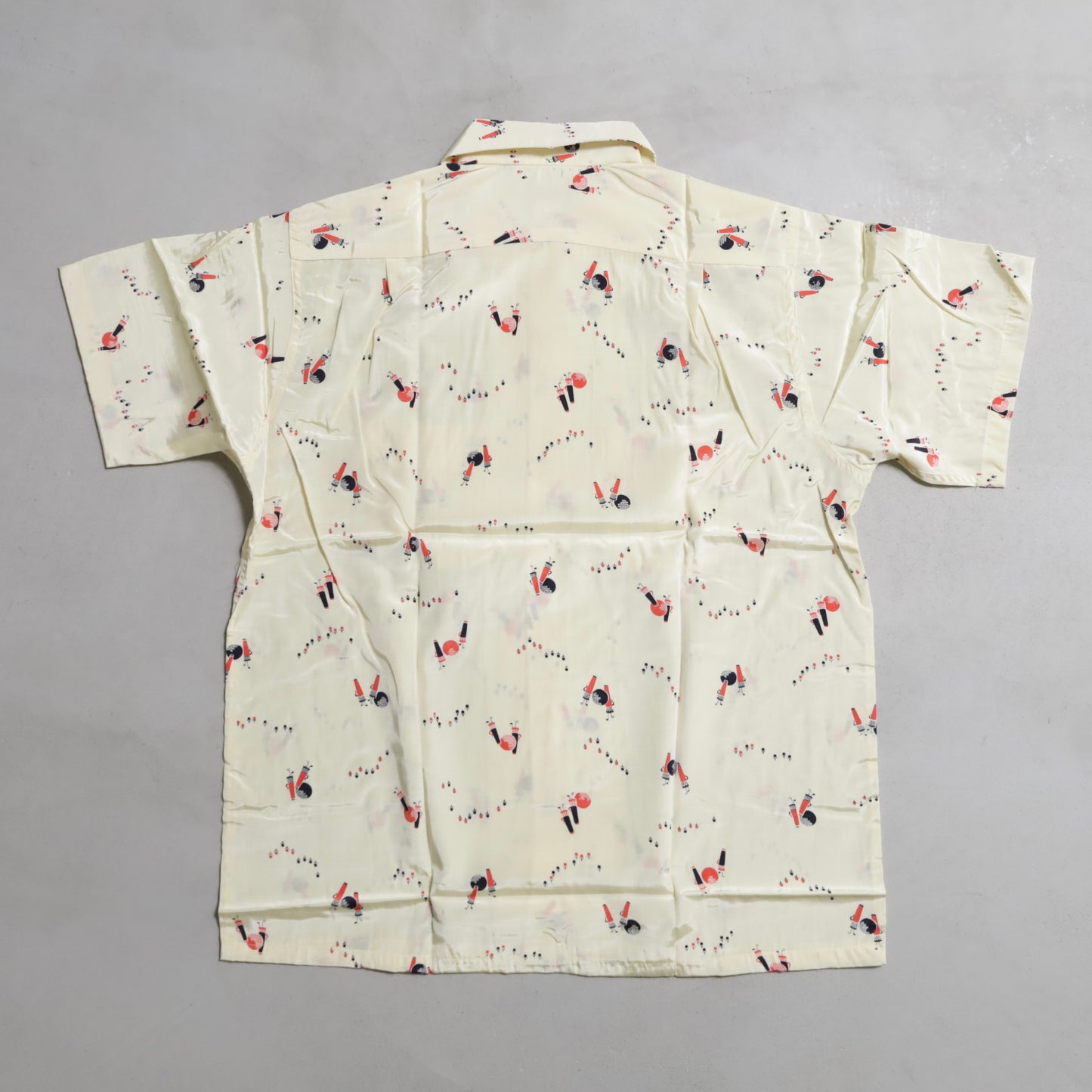 DEAD STOCK B.V.D. ATOMIC PATTERN S/S BOX SHIRT (MEDIUM)
