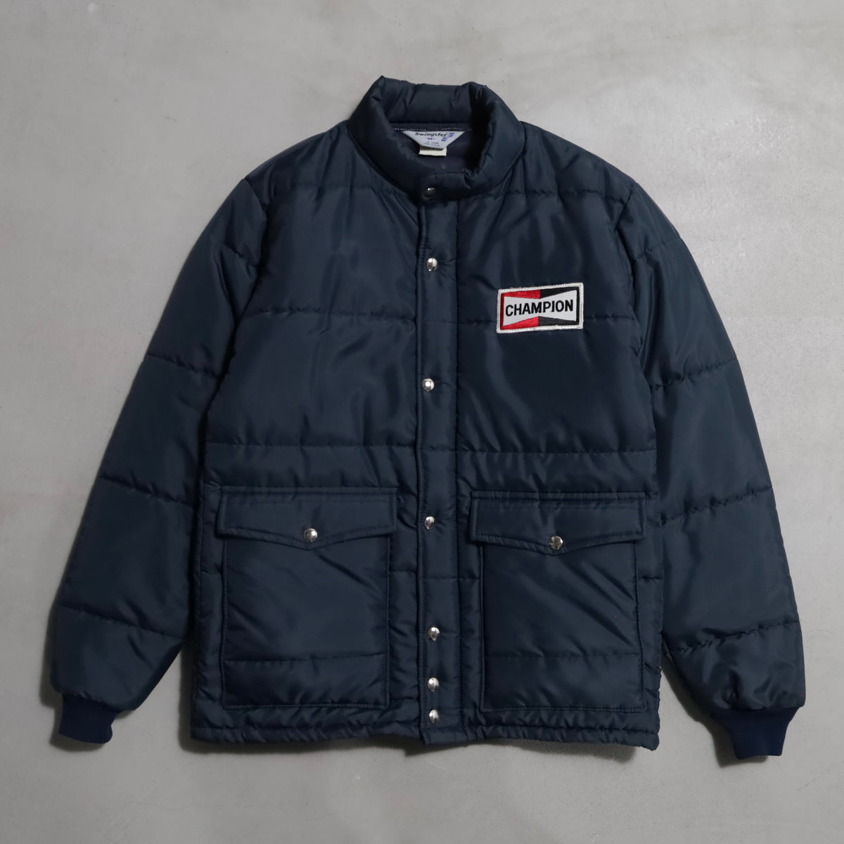 CHAMPION SPARK PLUGS RACING PUFF JACKET (MEDIUM/GOOD CONDITION)