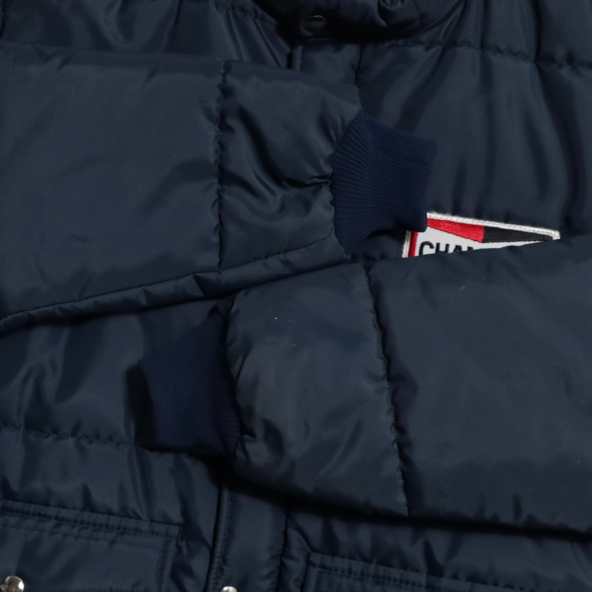 CHAMPION SPARK PLUGS RACING PUFF JACKET (MEDIUM/GOOD CONDITION)
