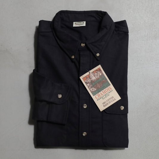 DEAD STCOK FIVE BROTHER BLACK CHAMOIS CLOTH B.D. SHIRT (XLARGE)