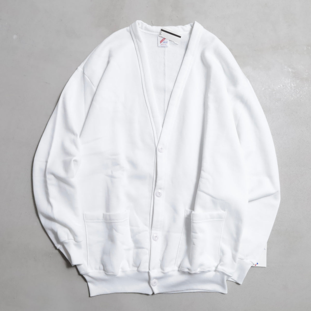 DEAD STOCK JERZEES SWEAT CARDIGAN (ONE SIZE/WHITE)