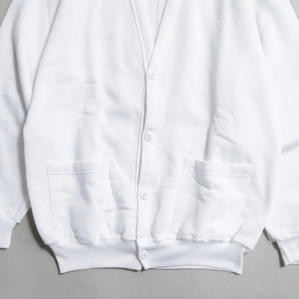 DEAD STOCK JERZEES SWEAT CARDIGAN (ONE SIZE/WHITE)