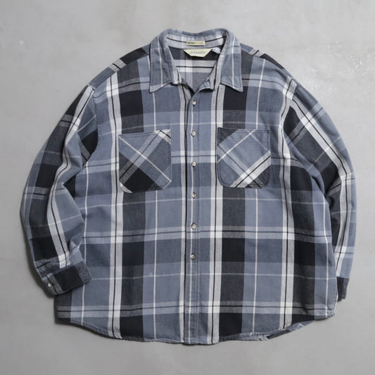 STJOHN'SBAY PLAID HEAVY FLANNEL SHIRT (BIG SIZE/GOOD CONDITION)